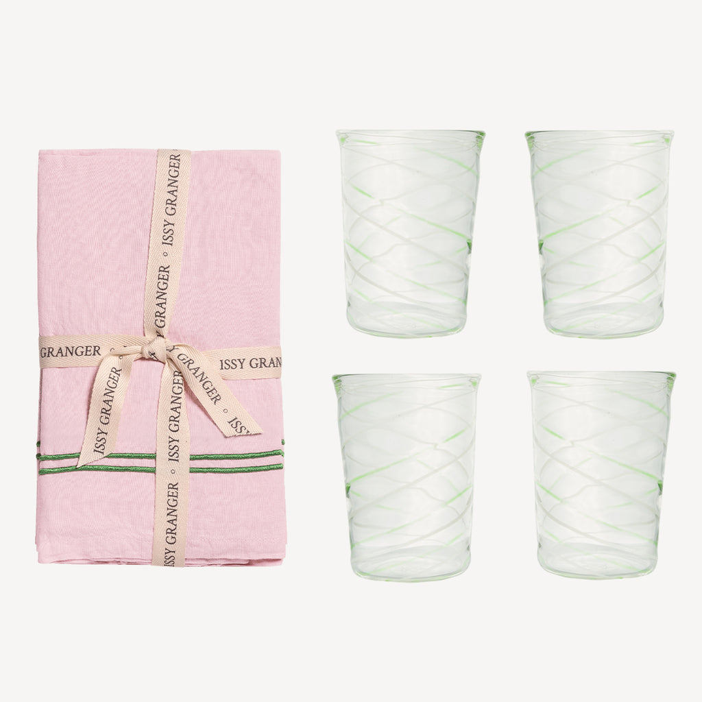 Green Pom Tumbler - Set of Four - Issy Granger