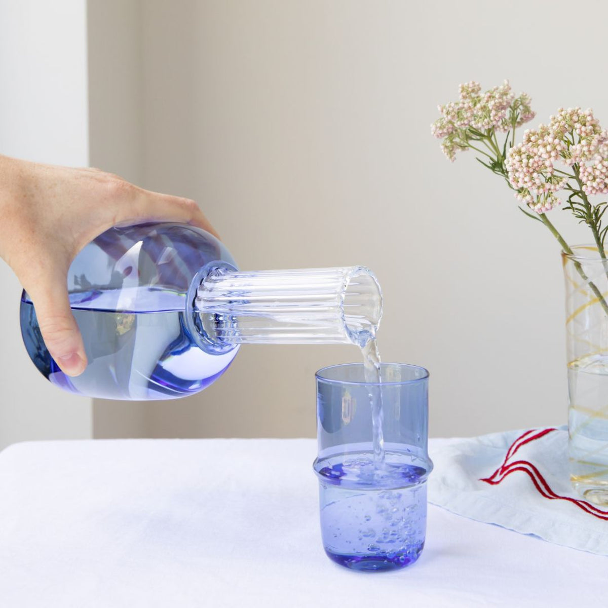 Bedside Carafe & Tumbler - Blue