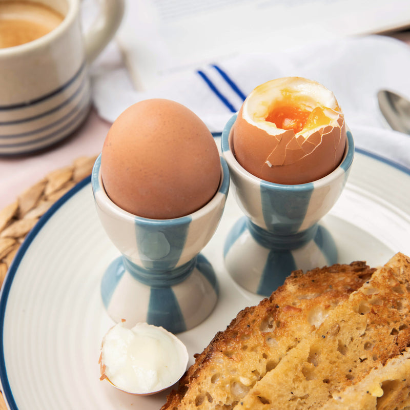 Blue Striped Egg Cup