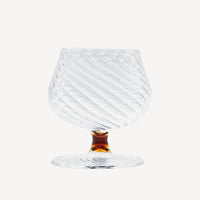 Spiral Brandy Glass - Amber (Sample)