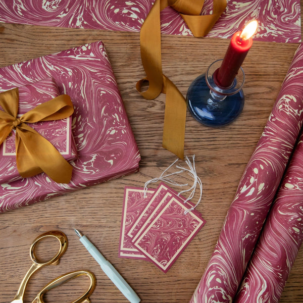 Issy Granger Claret Marbled Wrapping Set