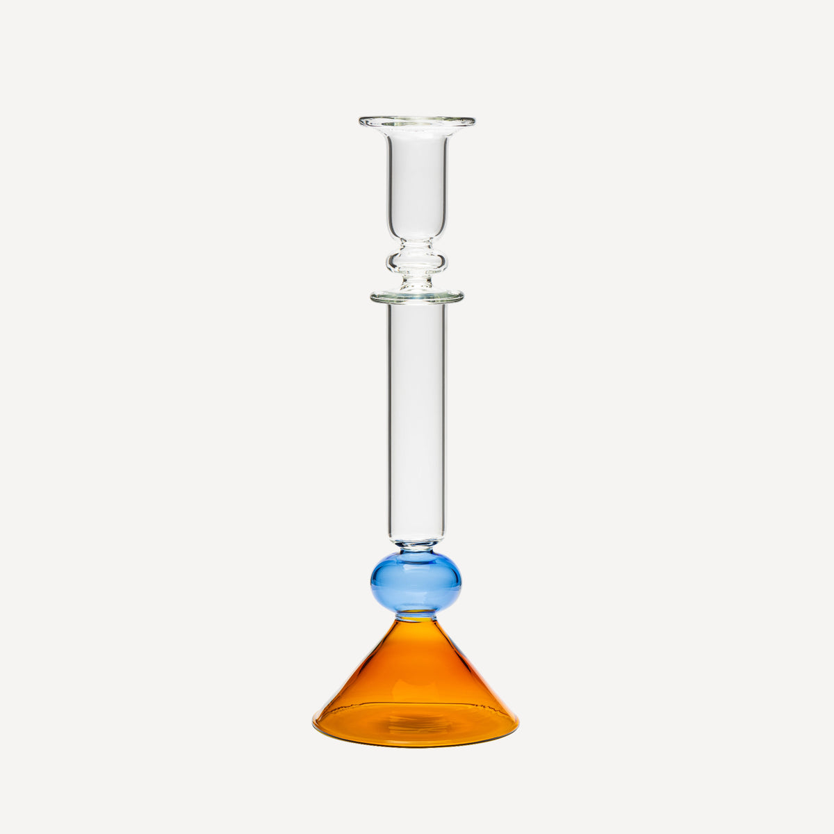 Martini Glass Candlestick - Amber