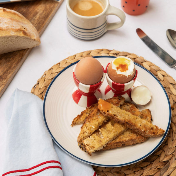 Striped Egg Cup - Red