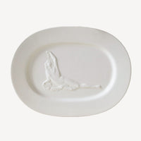 Issy Granger Ceramic Serving Plate. Ancient Rome. Bacchus Plate. White Ceramic platter. 